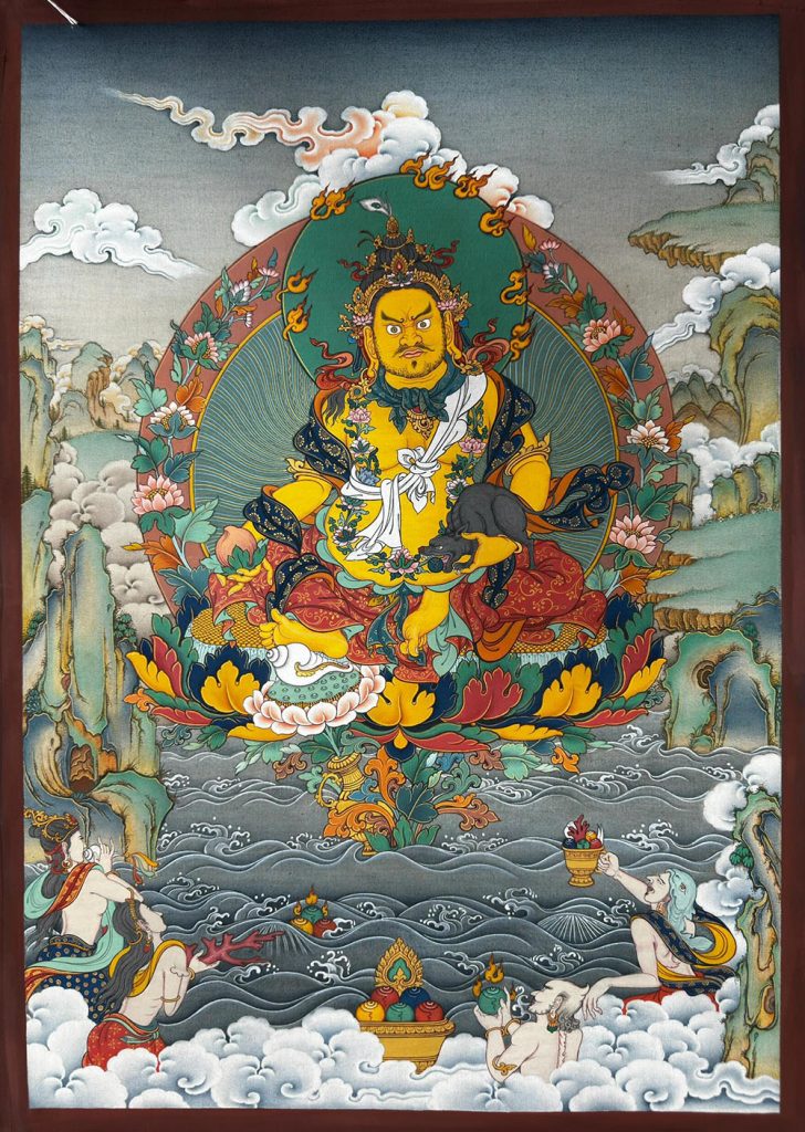 编号188-256955：彩绘唐卡-黄财神（60*45CM左右）