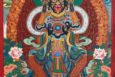 编号188-848284：彩绘唐卡-扎基拉姆（30*20CM左右）