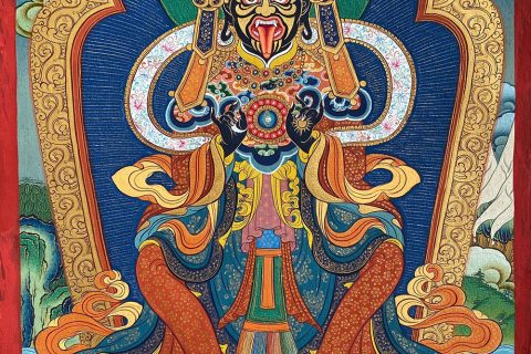 编号188-857552：彩绘唐卡-扎基拉姆（30*20CM左右）