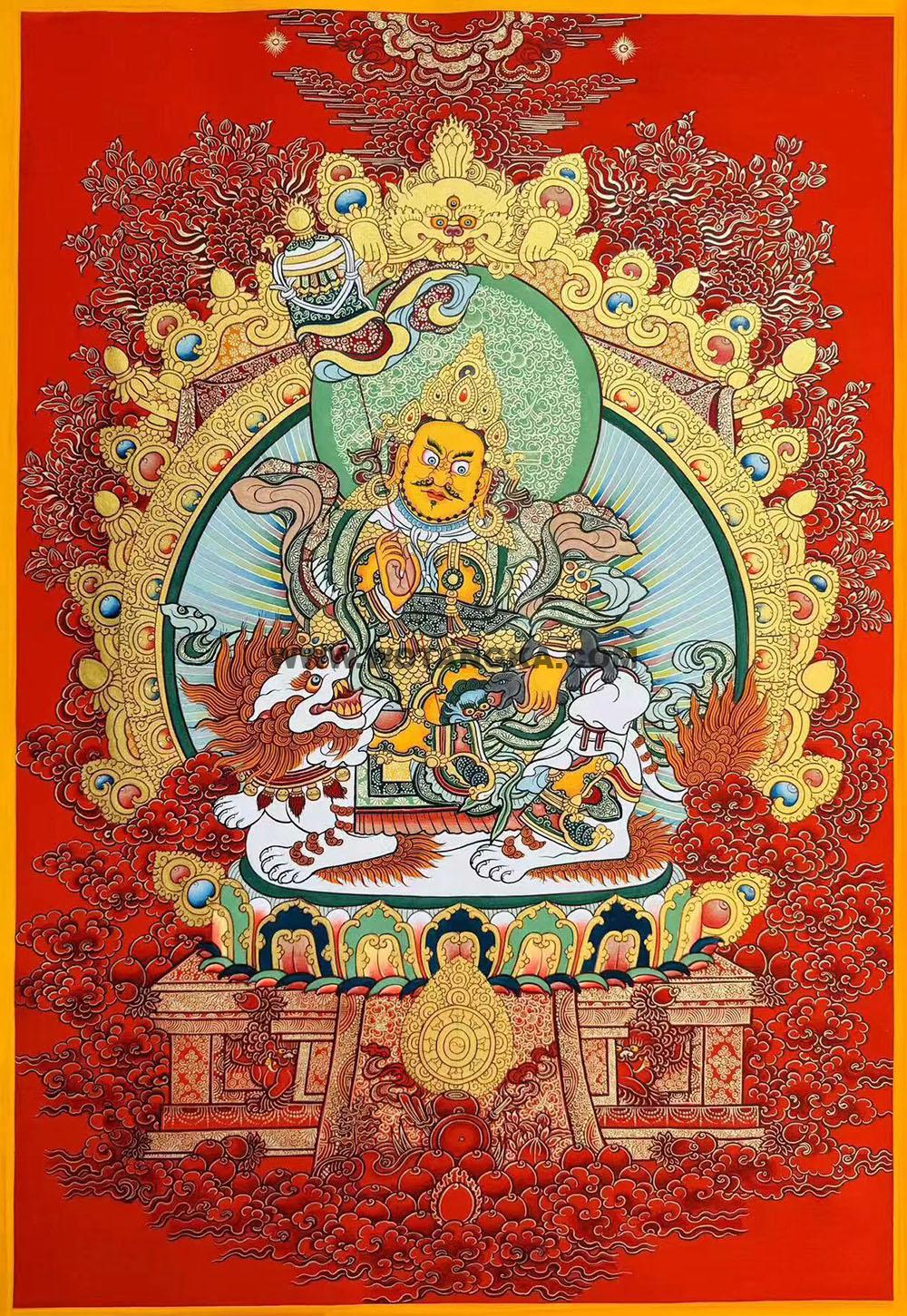编号188-895817:红金唐卡-财宝天王(80*60CM左右)