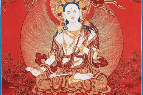 编号188-963474：红金唐卡-大白伞盖佛母（60*45CM左右）