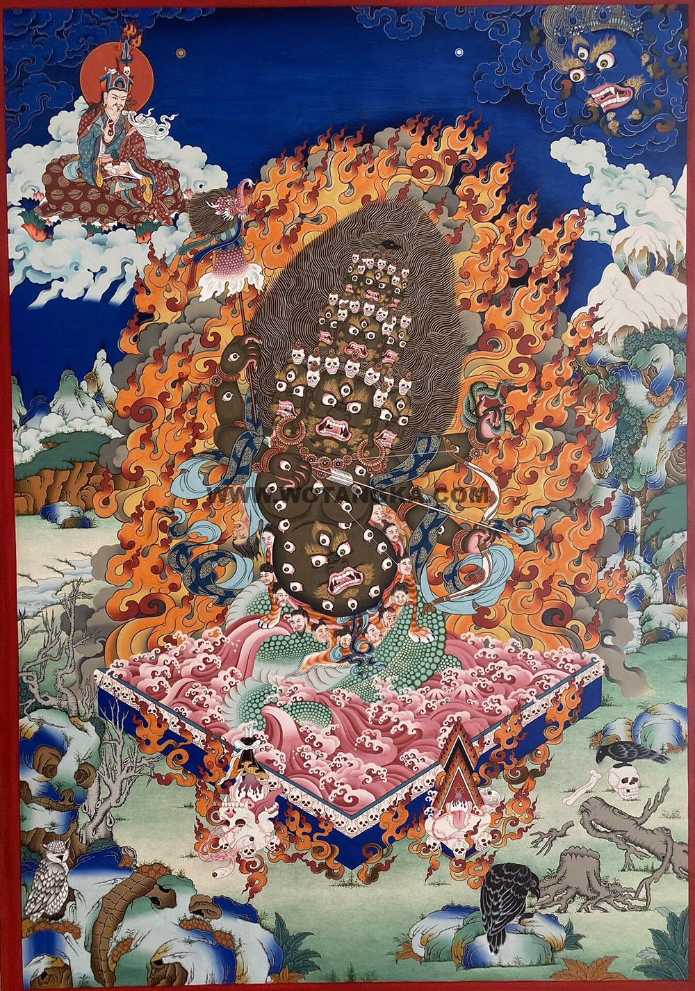 编号188-986924:彩绘唐卡-惹呼拉(80*60CM左右)