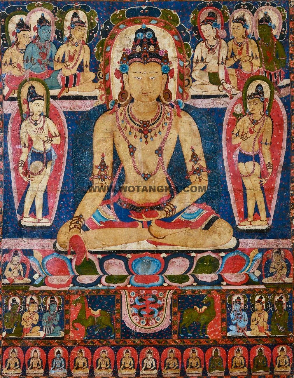 沃唐卡编号AC11700：宝生佛‍‍‍