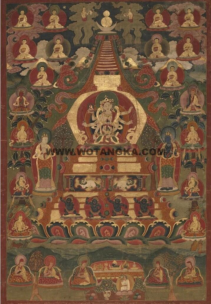 沃唐卡编号AC28086：尊胜佛母