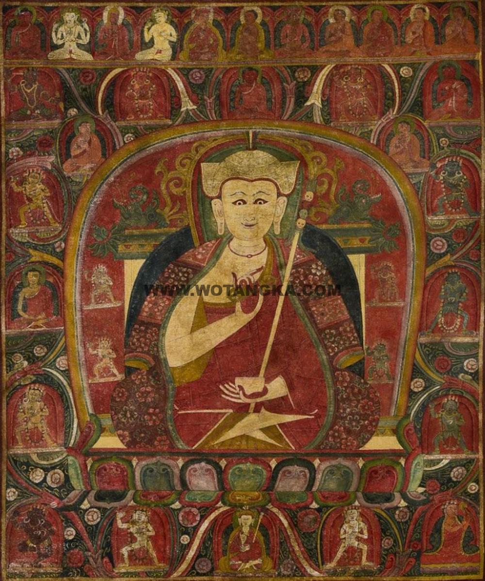 沃唐卡编号AC55552：莲花生大师