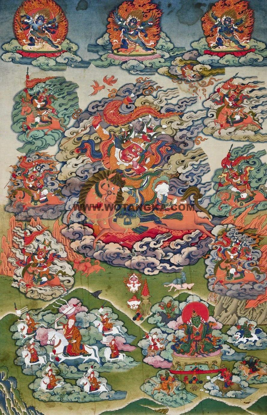 沃唐卡编号AC77469：紫玛护法