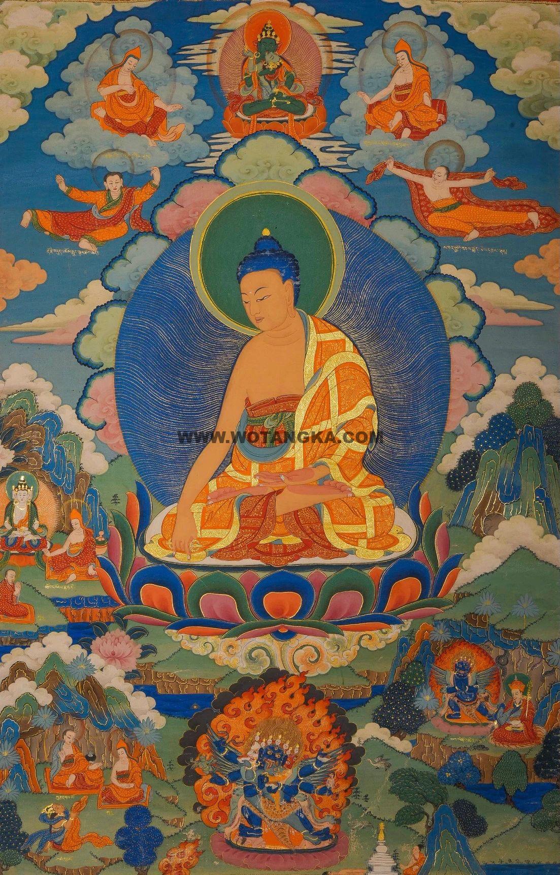 沃唐卡编号AC77913：释迦狮子