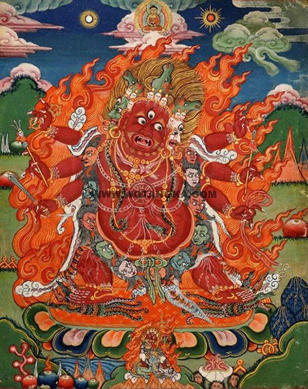 沃唐卡编号AC91562：马头明王