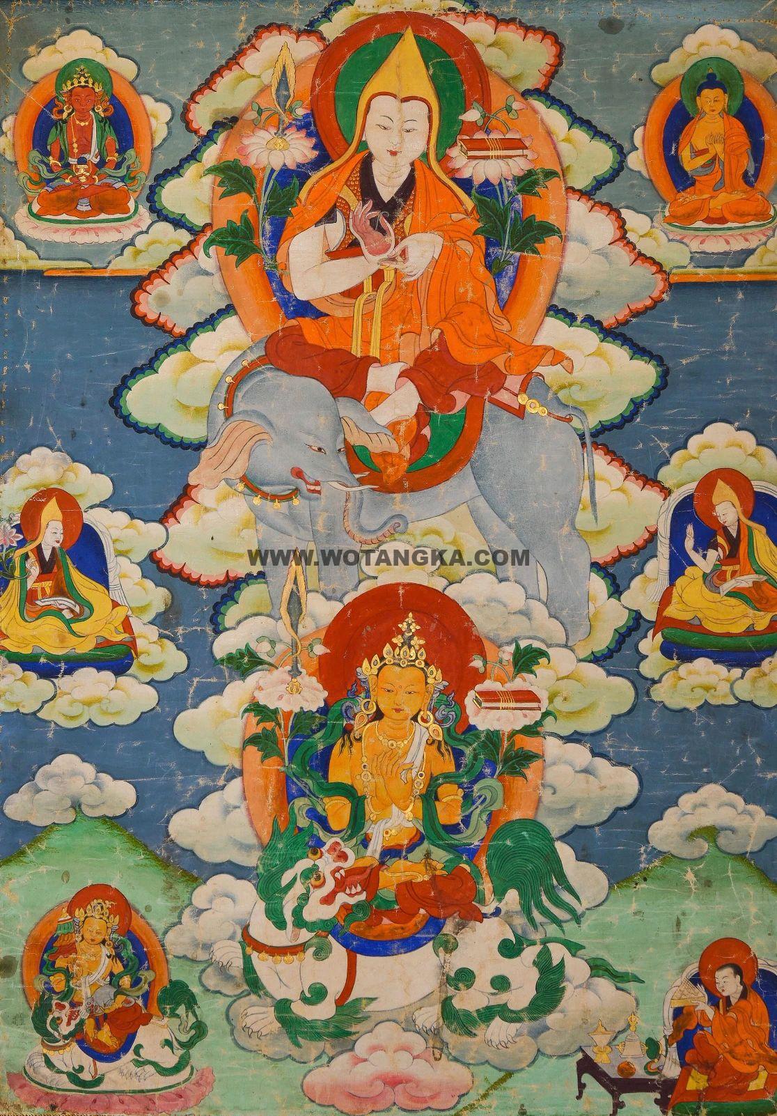 沃唐卡编号AC91915：宗喀巴大师