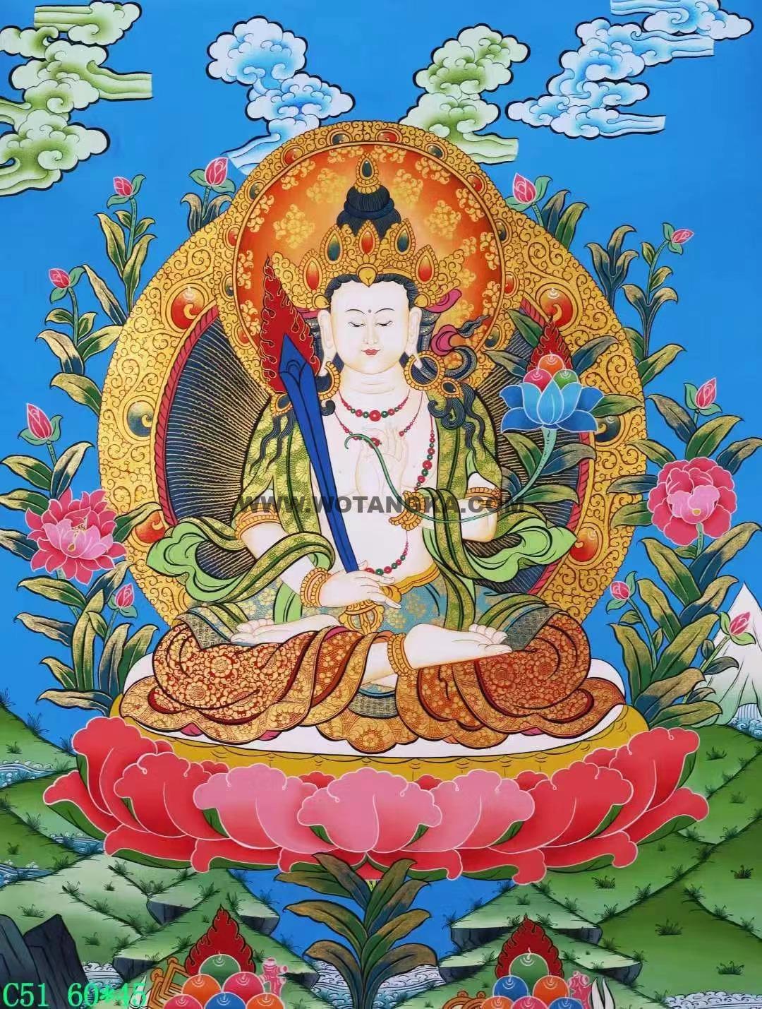 编号138-532223:彩绘唐卡-虚空藏菩萨(60*45CM左右)