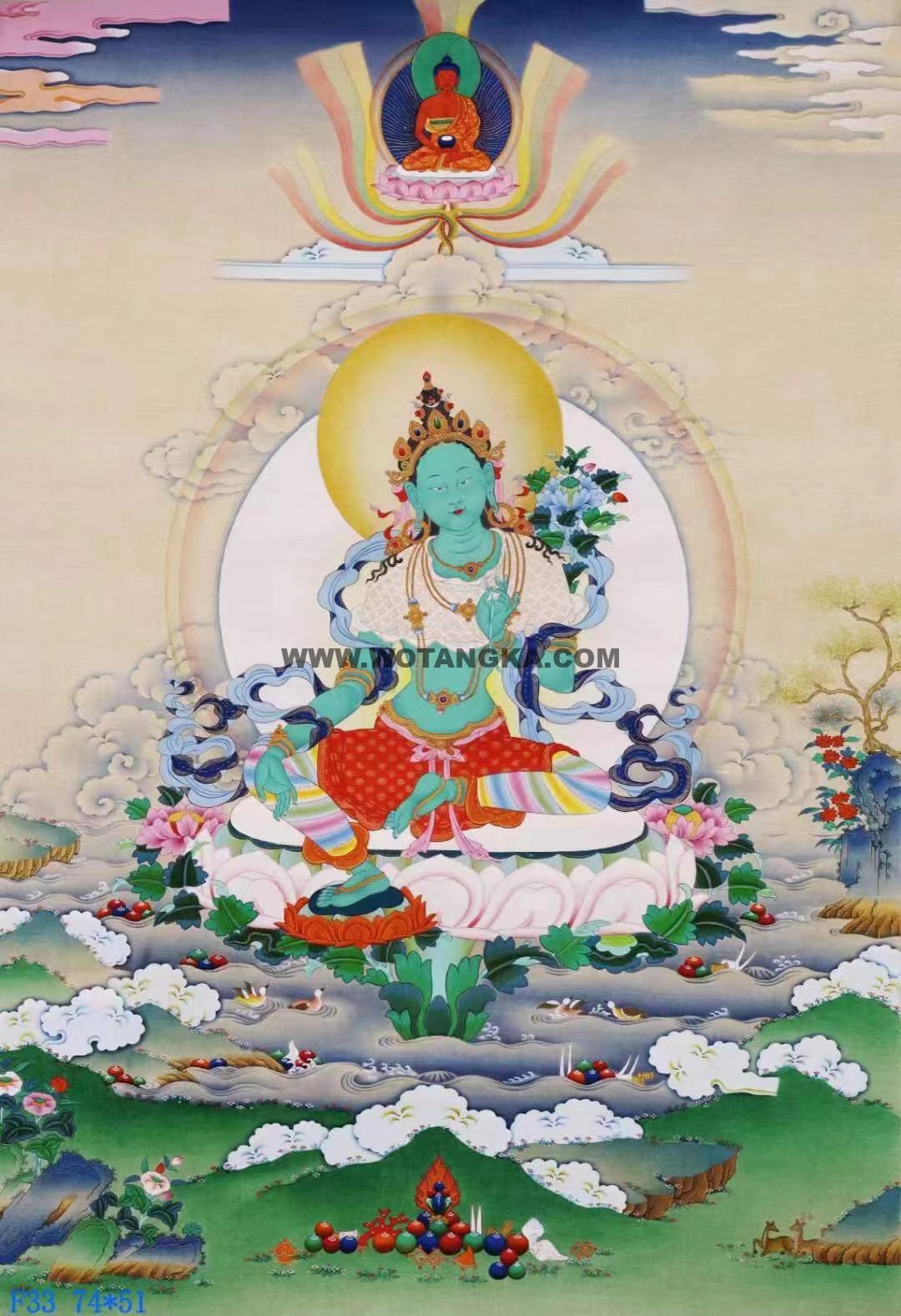 编号138-635782:嘎玛嘎赤-绿度母(74*51CM左右)
