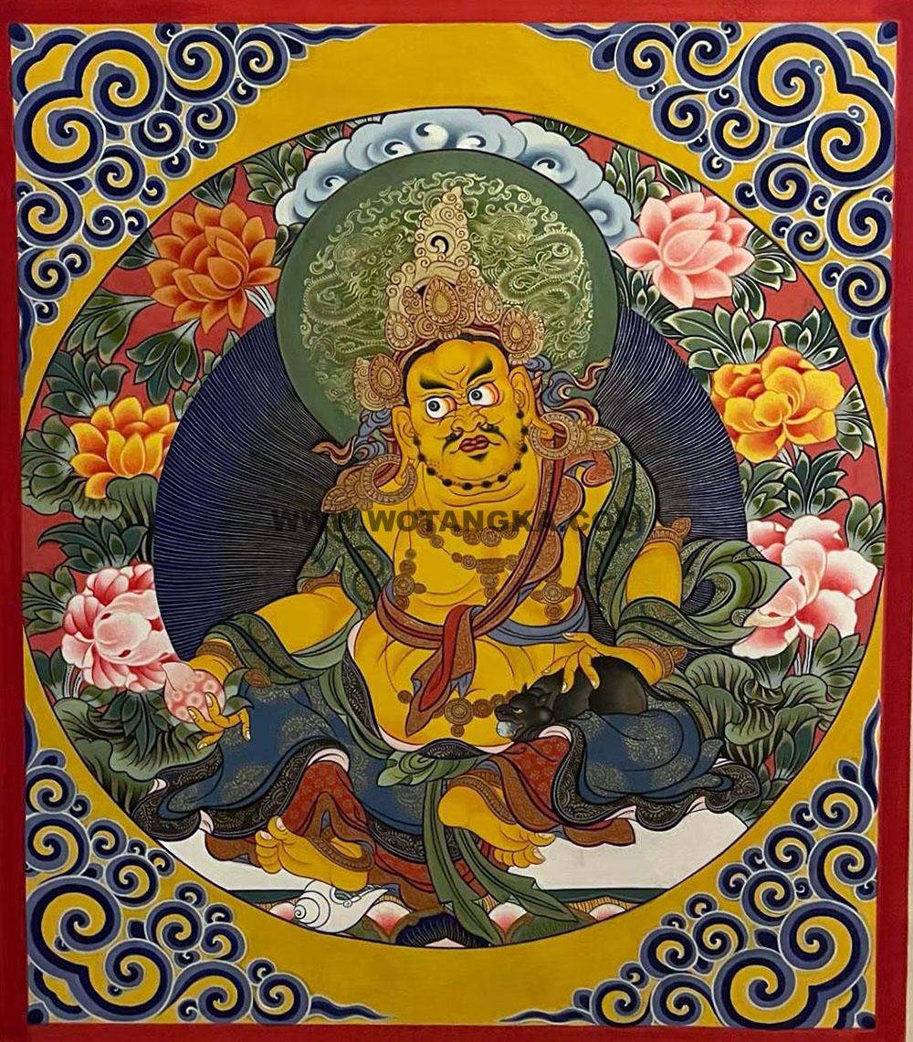 编号188-344539:彩绘唐卡-黄财神(50*50CM左右)