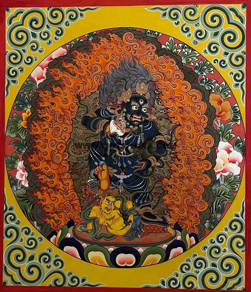 2024.11.11-财神信仰之五色财神唐卡推荐与赏析
