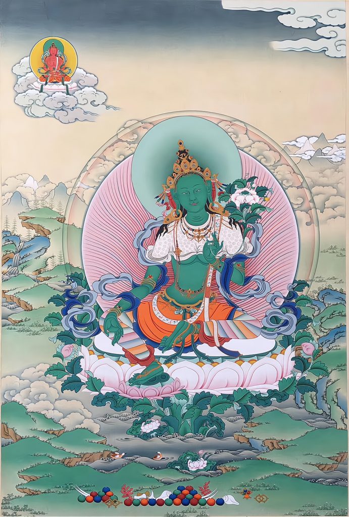 编号188-837443：嘎玛嘎赤-绿度母（70*50CM左右）