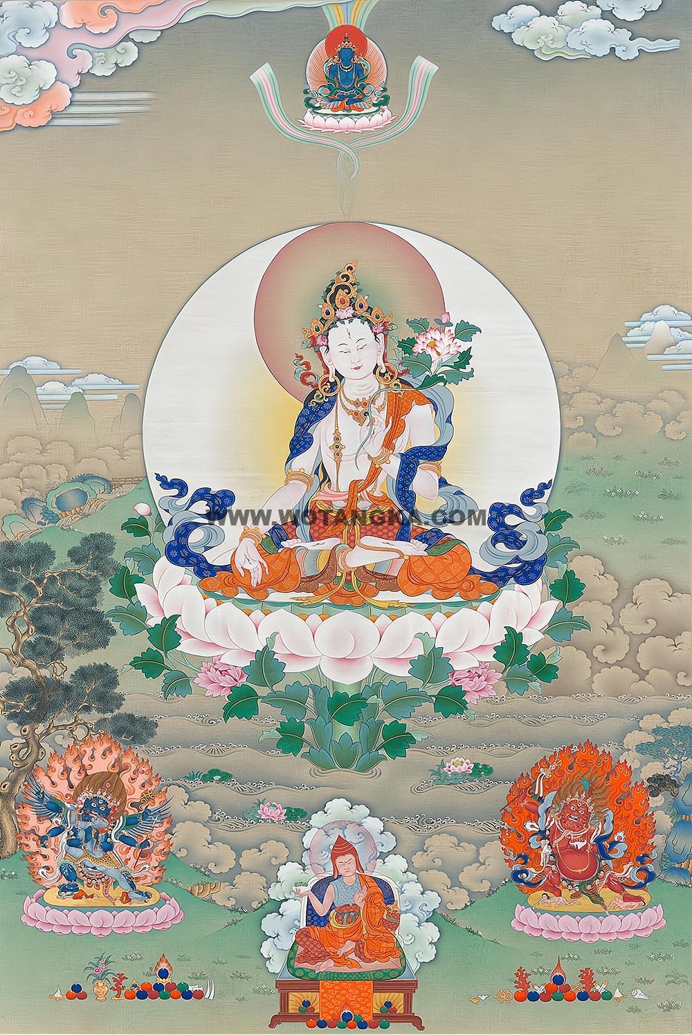 编号188-885237：嘎玛嘎赤-白度母（90*60CM左右）