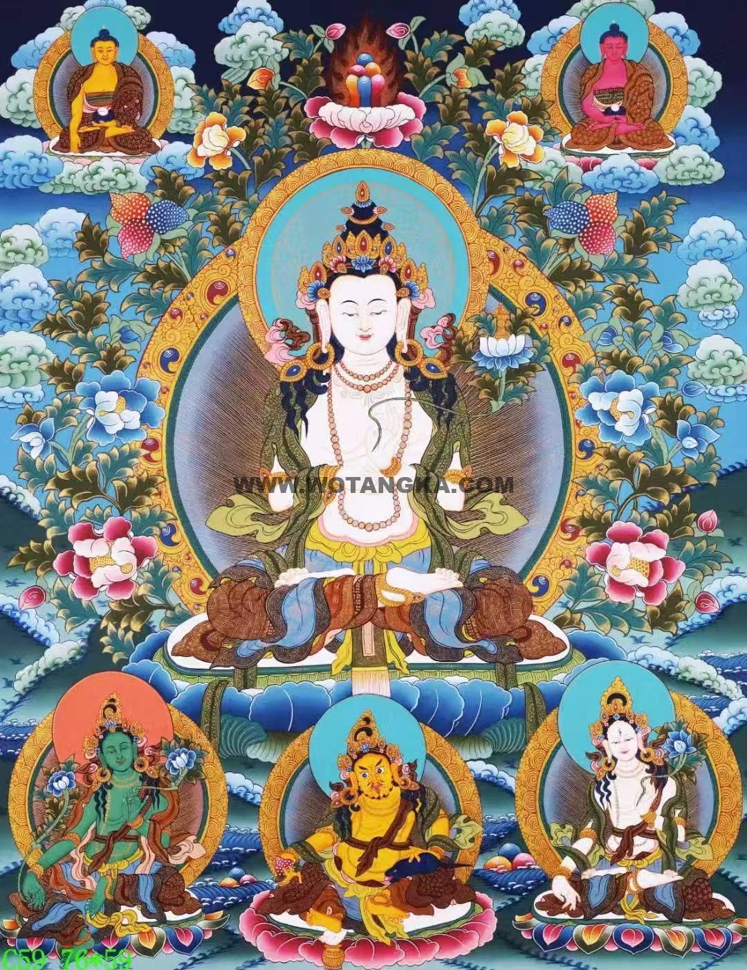 编号138-351548:彩绘唐卡-大势至菩萨(76*59CM左右)