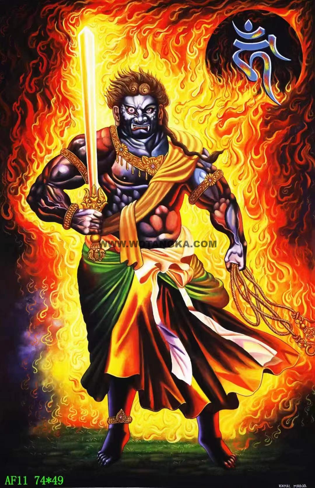 编号138-553712:彩绘唐卡-不动明王(74*49CM左右)