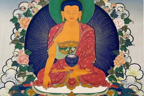 编号188-699420：彩绘唐卡-释迦牟尼佛（60*45CM左右）