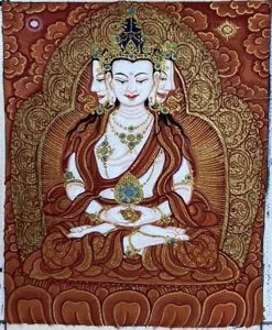 编号118-5977601：红金小唐卡-四面大日如来（长方形·5*4CM左右）