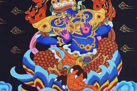 编号138-361548：彩绘唐卡-扎基拉姆（60*45CM左右）