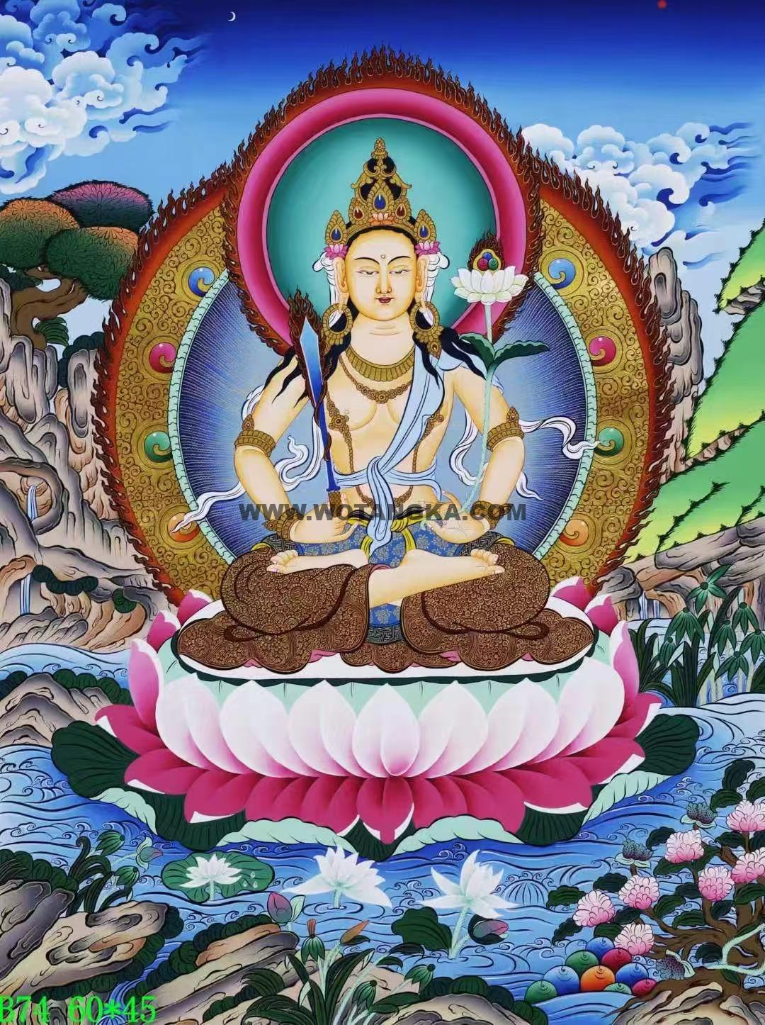 编号138-419211:彩绘唐卡-虚空藏菩萨(60*45CM左右)