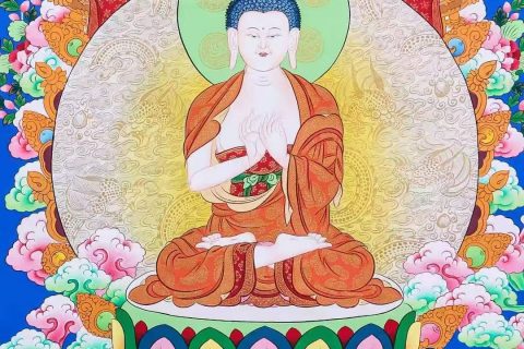 编号138-617221：彩绘唐卡-大日如来（74*50CM左右）