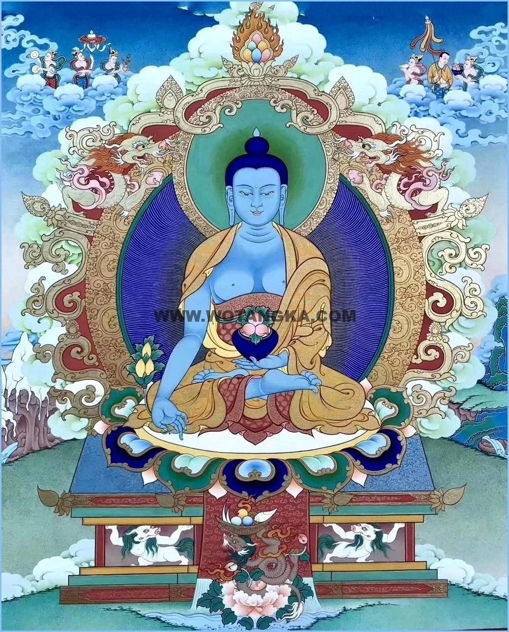 沃唐卡编号AC13397：药师佛