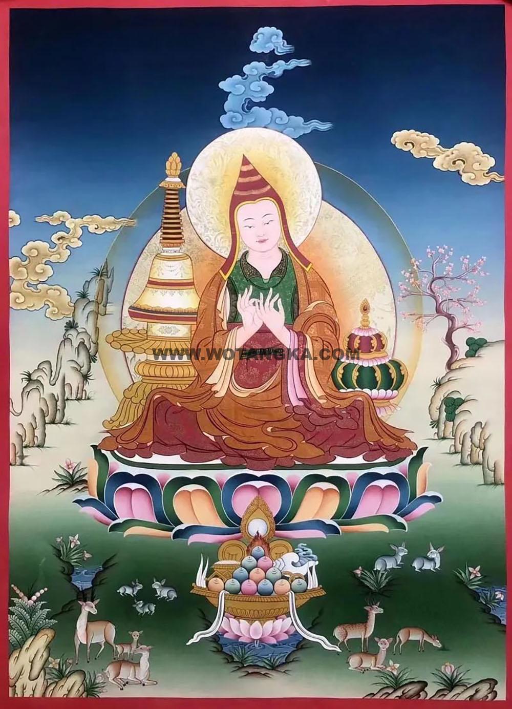 沃唐卡编号AC23225:阿底峡大师