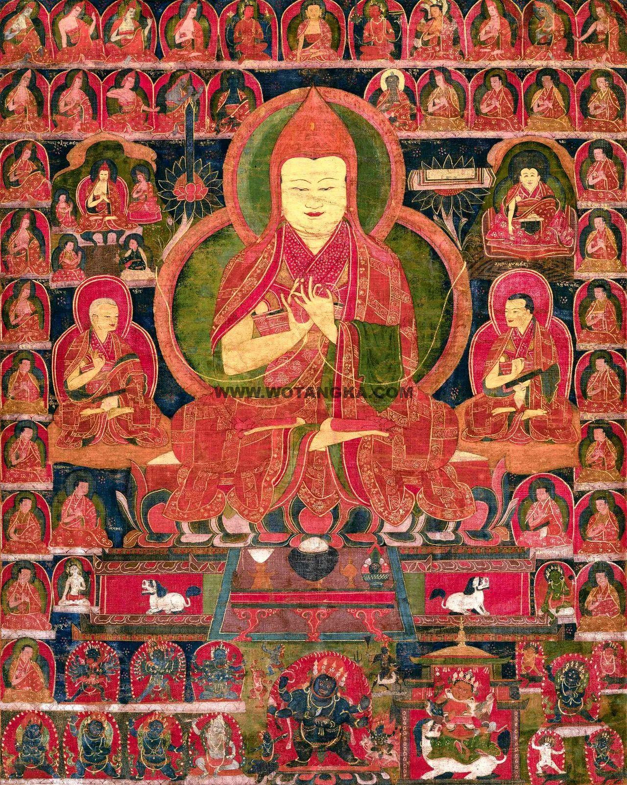沃唐卡编号AC26615：宗喀巴大师