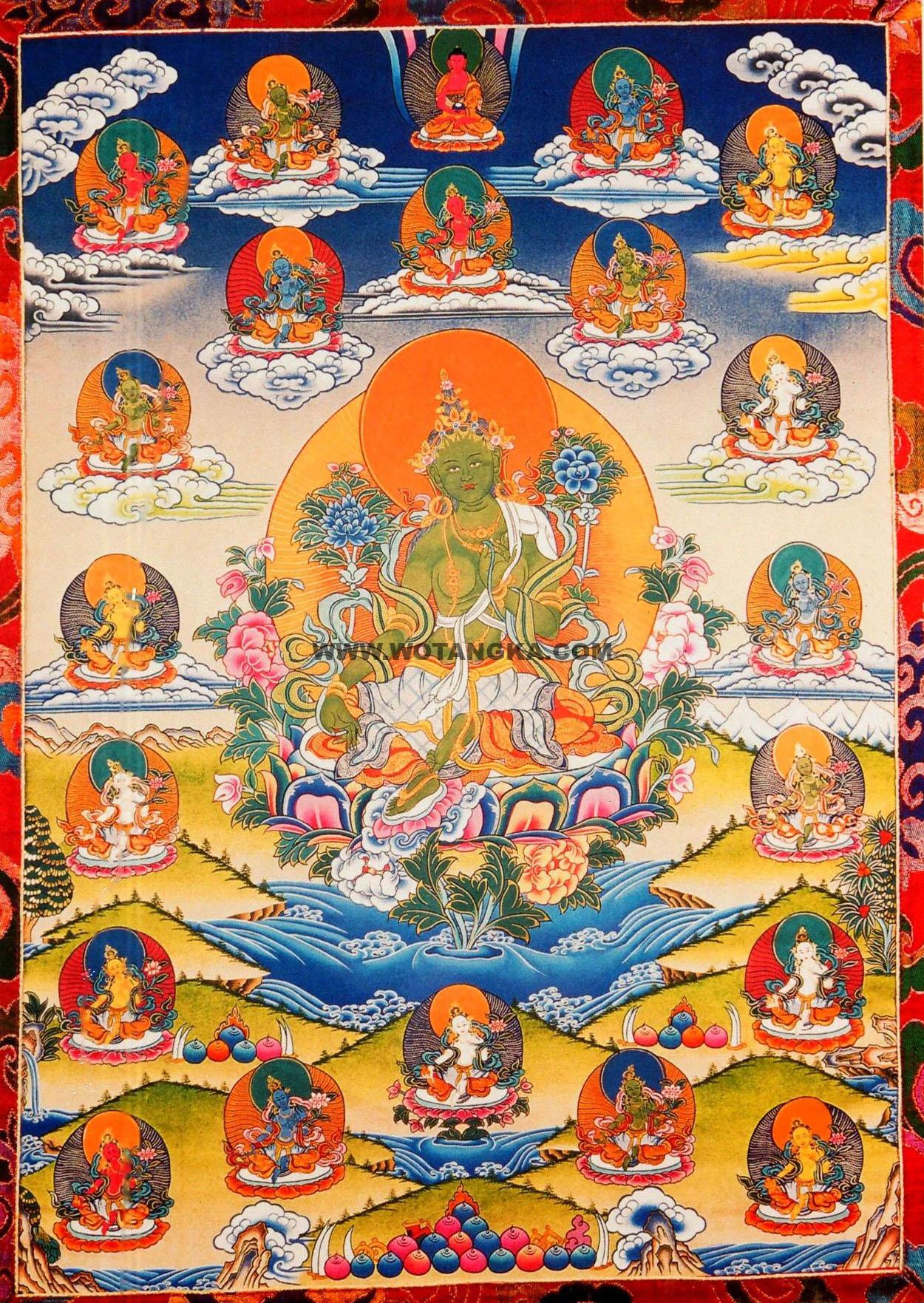 沃唐卡编号AC30586：二十一度母
