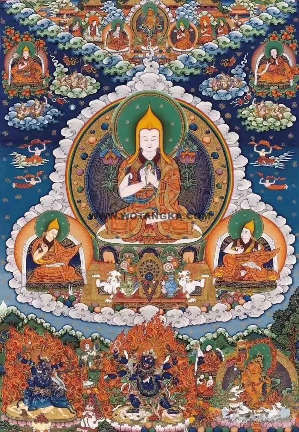 沃唐卡编号AC39213:宗喀巴大师