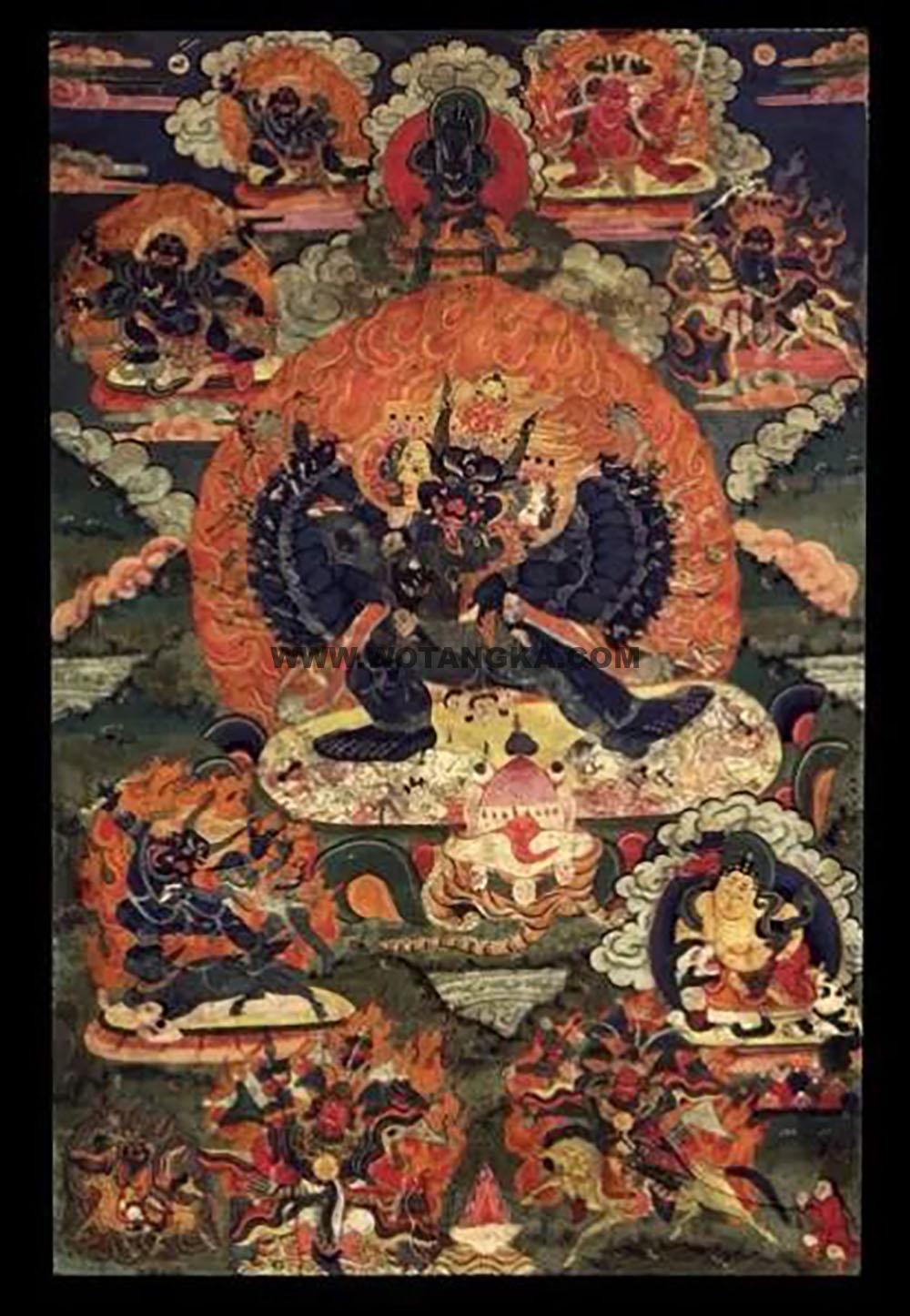 沃唐卡编号AC62229:大威德金刚