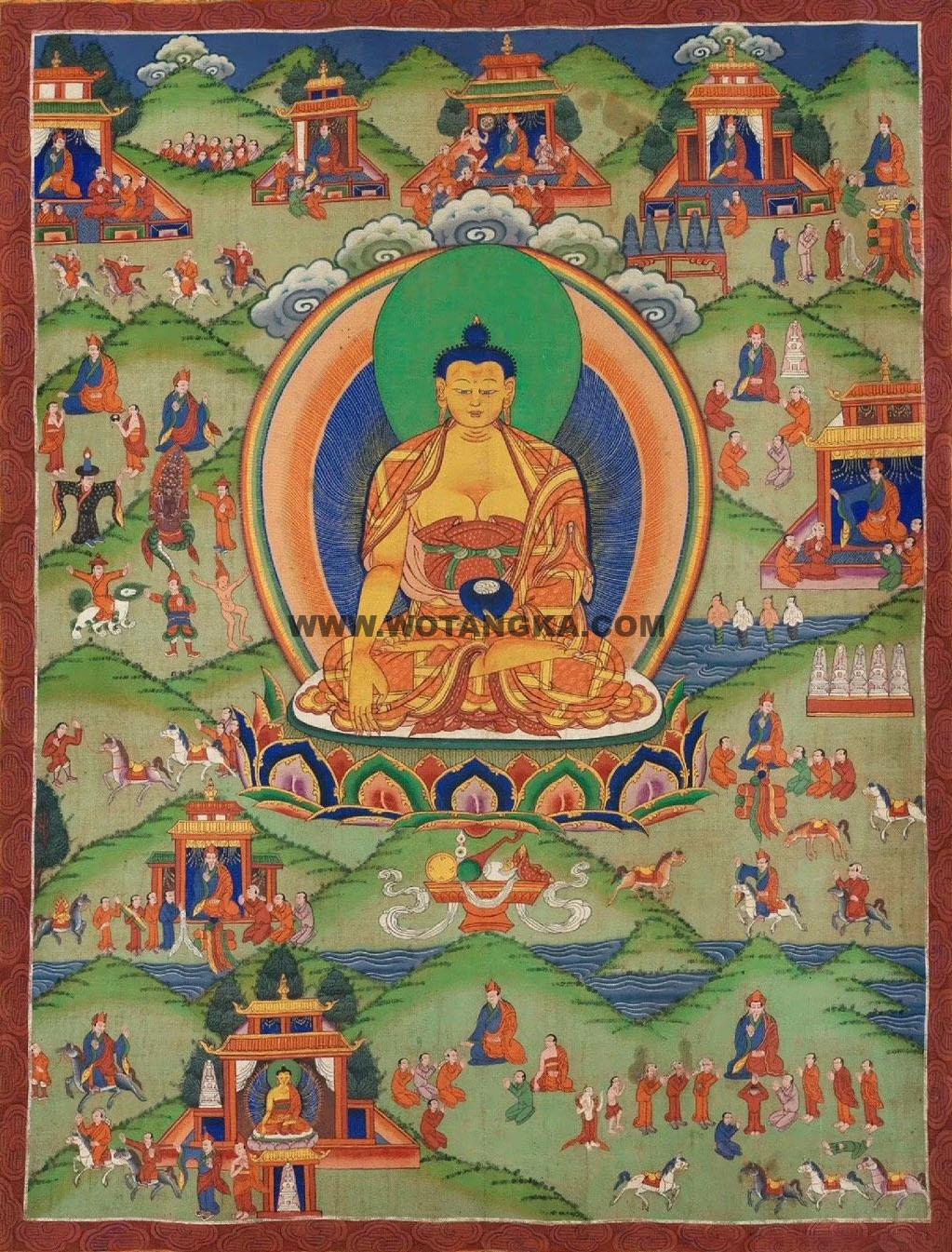 2024.12.01-莲花生大士莲师八相（莲师八变）古唐卡赏析