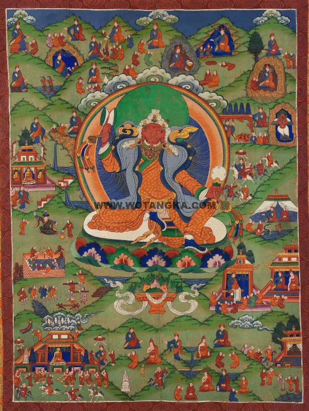 2024.12.01-莲花生大士莲师八相（莲师八变）古唐卡赏析