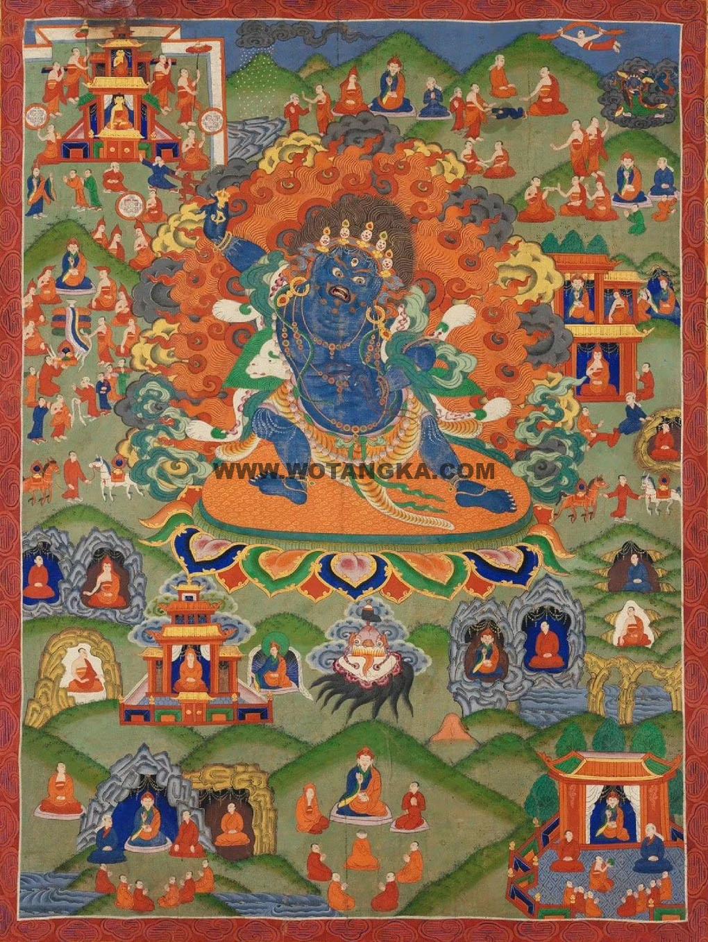 2024.12.01-莲花生大士莲师八相（莲师八变）古唐卡赏析