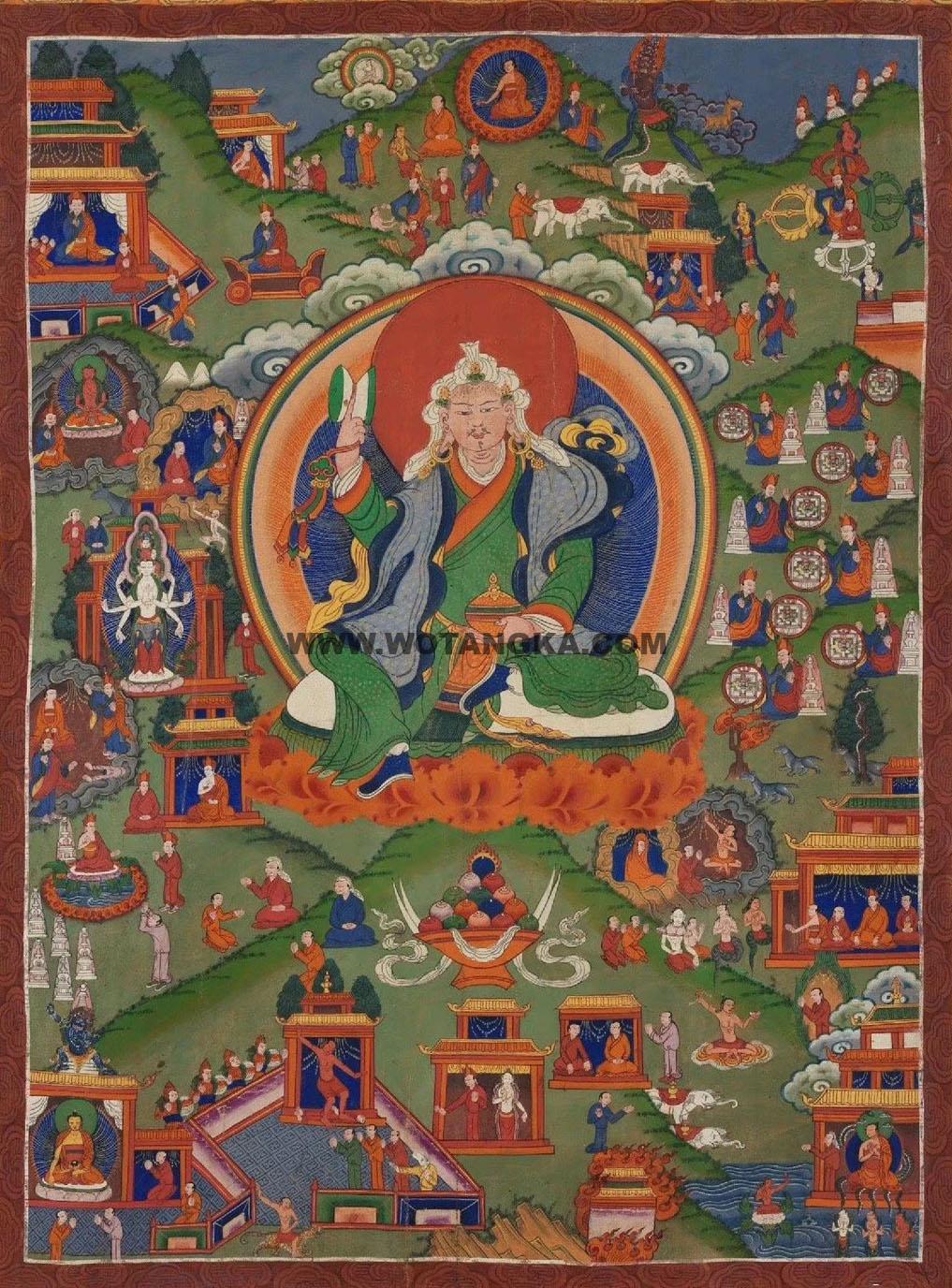 2024.12.01-莲花生大士莲师八相（莲师八变）古唐卡赏析