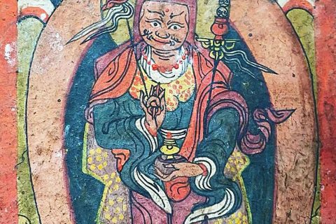 沃唐卡编号AC67534：财神莲师