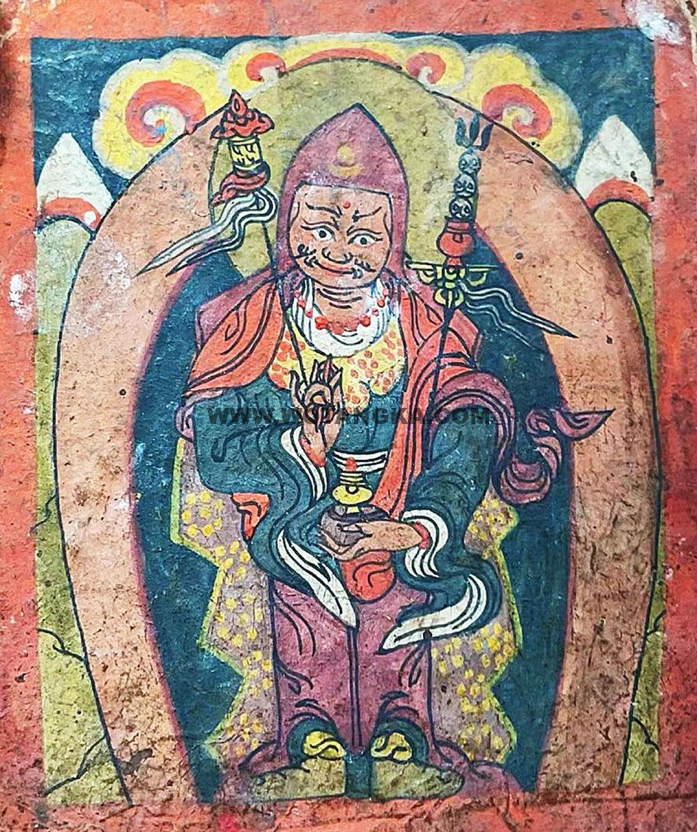 沃唐卡编号AC67534：财神莲师