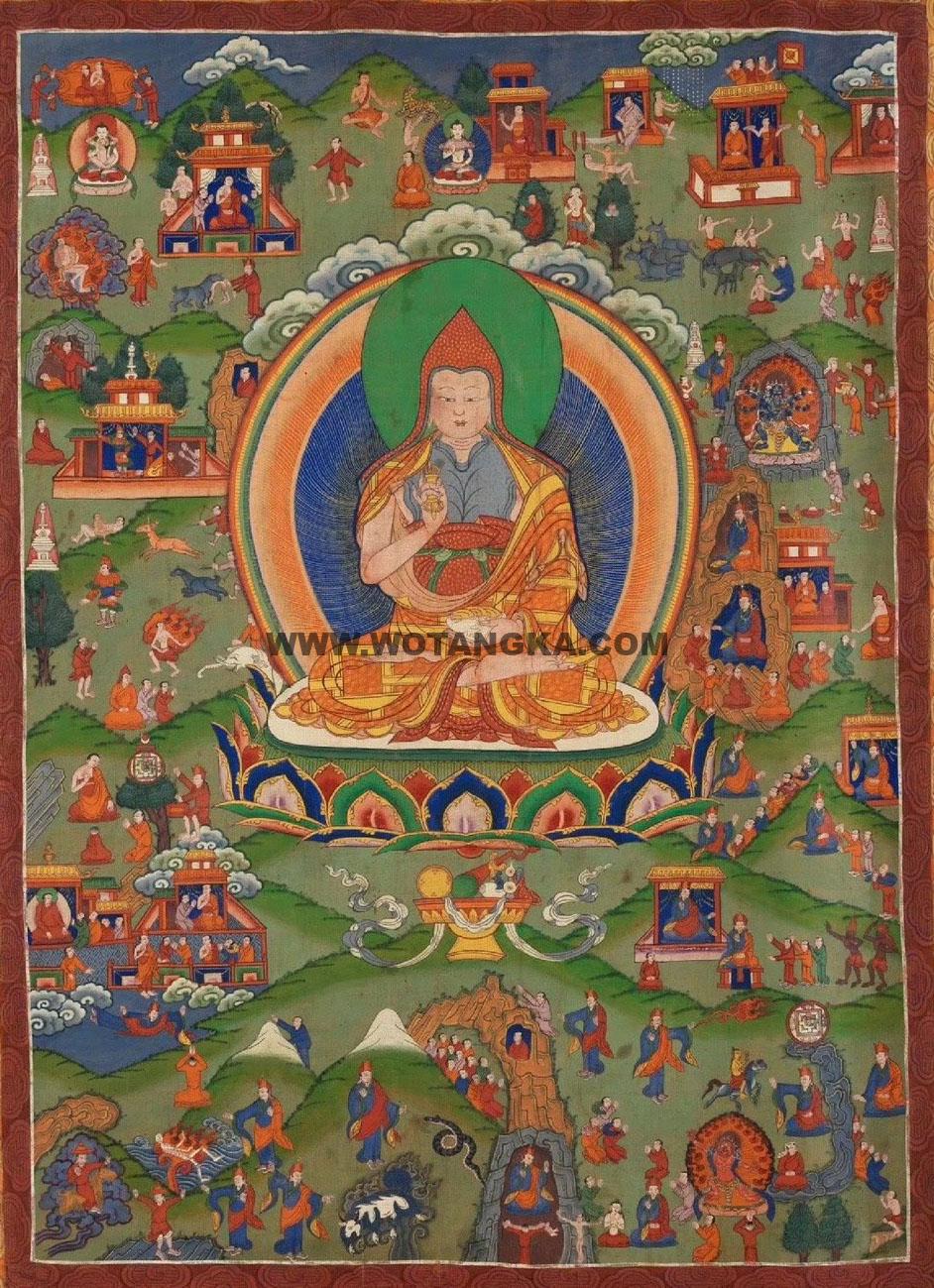 2024.12.01-莲花生大士莲师八相（莲师八变）古唐卡赏析