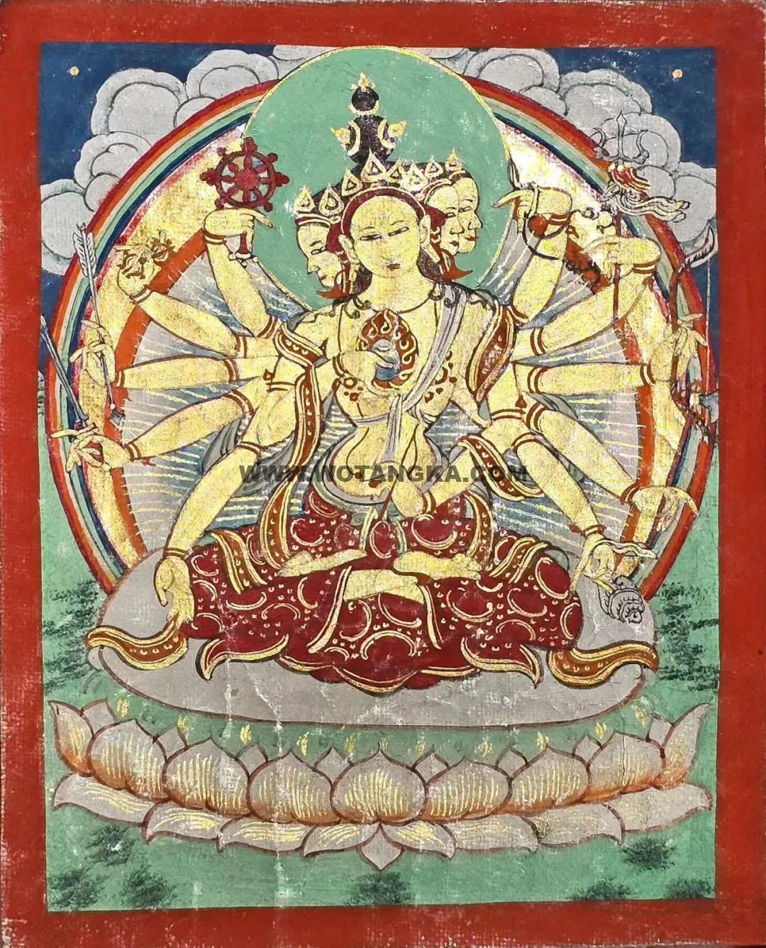 沃唐卡编号AC73492：大随求佛母