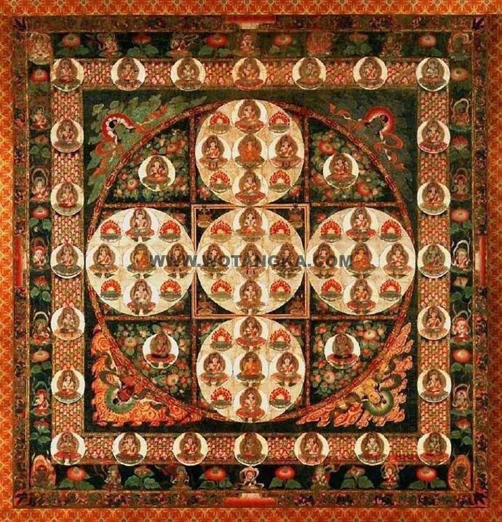 沃唐卡编号AC84603:金刚界曼茶罗