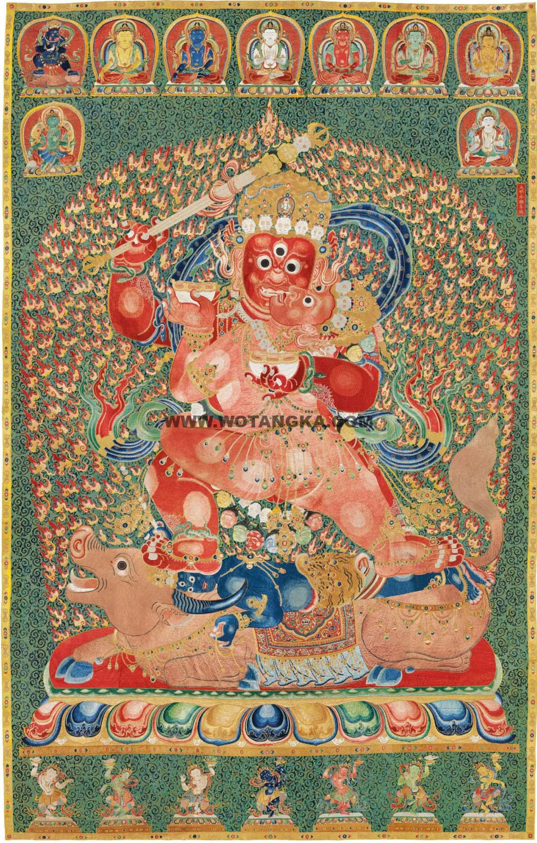 沃唐卡编号AC95283：红阎摩敌