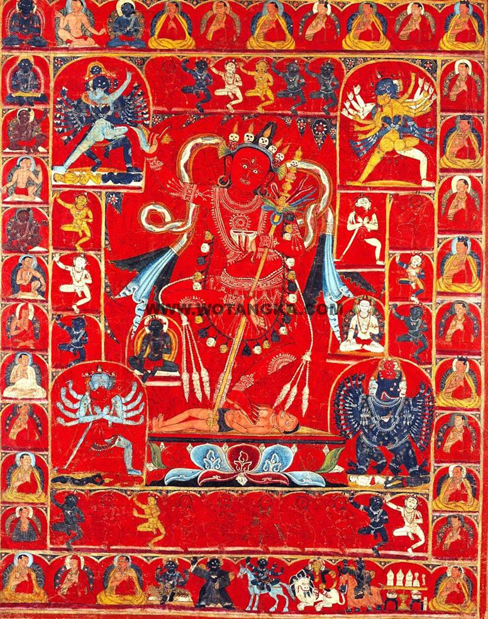 沃唐卡编号AC96836：金刚瑜伽母