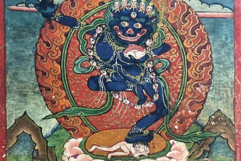 沃唐卡编号AC98428：狮面空行母