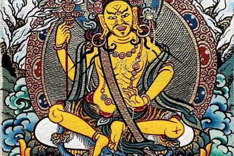 编号118-4339953：彩绘小唐卡-莲师八变·日光上师（长方形·5*4CM左右）