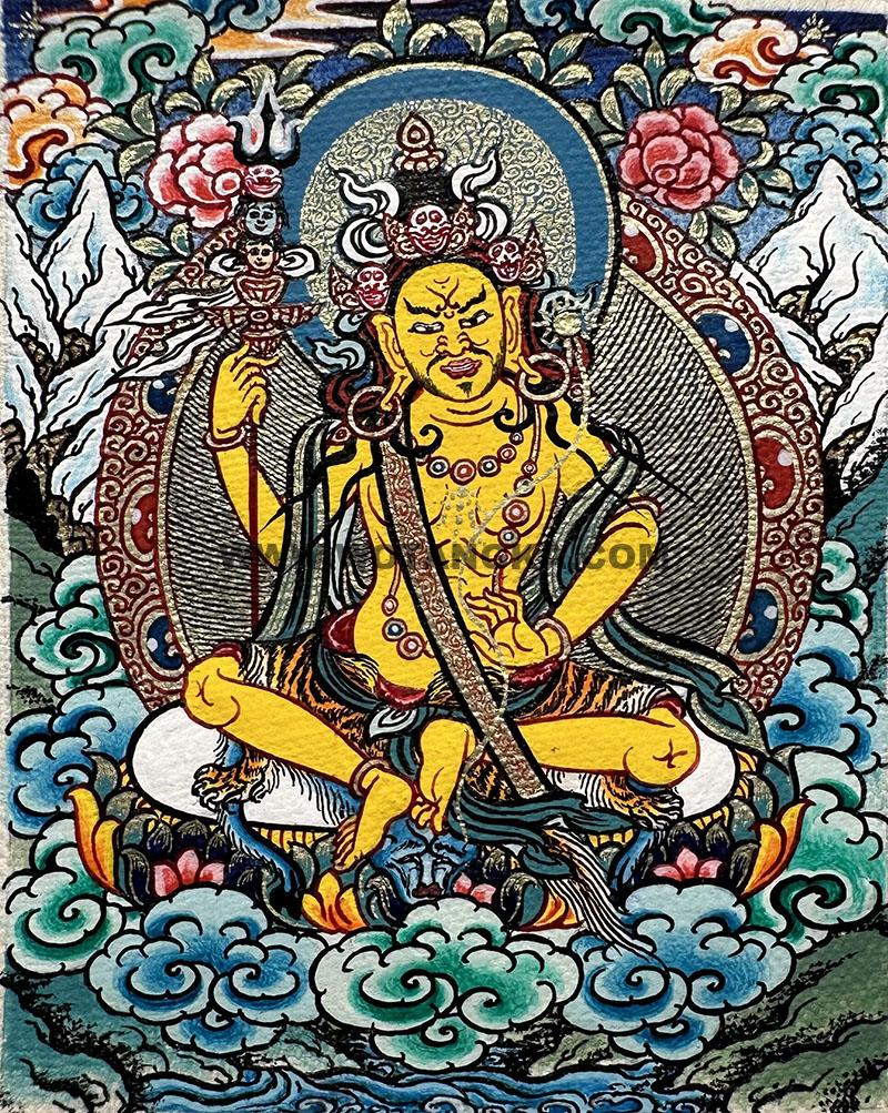 编号118-4339953：彩绘小唐卡-莲师八变·日光上师（长方形·5*4CM左右）