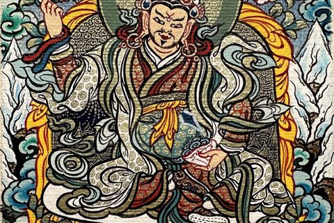 编号118-4445508：彩绘小唐卡-莲师八变·爱慧上师（长方形·5*4CM左右）