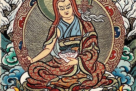 编号118-5238301：彩绘小唐卡-莲师八变·白玛桑巴瓦（长方形·5*4CM左右）