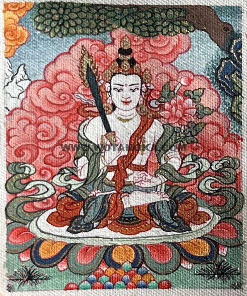 编号118-8833274：彩绘小唐卡-虚空藏菩萨（长方形·5*4CM左右）