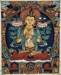 编号118-8916479：彩绘小唐卡-文殊菩萨（长方形·5*4CM左右）